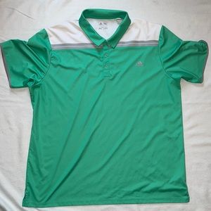 Adidas Golf Polo, Men’s XXL, Color: Mint, Grey, White